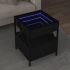 Măsuță de cafea cu LED infinity, negru, 50x50x51 cm GartenMobel Dekor