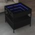Măsuță de cafea cu LED infinity, negru, 50x50x51 cm GartenMobel Dekor