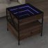 Măsuță de cafea cu LED infinity, negru, 50x50x51 cm GartenMobel Dekor