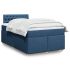 Pat box spring cu saltea, albastru, 180x200 cm, material textil GartenMobel Dekor