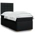 Pat box spring cu saltea, negru, 140x200 cm, textil GartenMobel Dekor