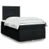 Pat box spring cu saltea, negru, 120x200 cm, textil GartenMobel Dekor