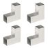 Conectori de grindă, formă Y, 4 buc, 81x81 mm, metal galvanizat GartenMobel Dekor