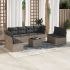 Set mobilier de grădină cu perne, 9 piese, negru, poliratan GartenMobel Dekor