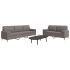 Set de canapele cu perne, 2 piese, gri deschis, textil GartenMobel Dekor