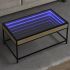 Măsuță de cafea cu LED infinity, negru, 90x50x41 cm GartenMobel Dekor