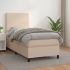 Pat box spring cu saltea, negru, 90x190 cm, piele ecologică GartenMobel Dekor