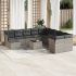 Set canapele de grădină, 12 piese, cu perne, negru, poliratan GartenMobel Dekor