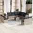 Set canapele de grădină, 12 piese, cu perne, negru, poliratan GartenMobel Dekor