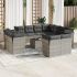Set canapele de grădină, 12 piese, cu perne, negru, poliratan GartenMobel Dekor