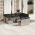 Set canapele de grădină, 12 piese, cu perne, negru, poliratan GartenMobel Dekor