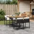 Set mobilier de grădină cu perne, 5 piese, negru, poliratan GartenMobel Dekor