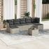 Set mobilier de grădină cu perne, 8 piese, negru, poliratan GartenMobel Dekor