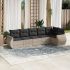 Set mobilier de grădină cu perne, 6 piese, negru, poliratan GartenMobel Dekor