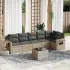Set canapele de grădină cu perne, 7piese gri deschis poliratan GartenMobel Dekor