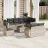 Set mobilier de grădină cu perne, 9 piese, negru, poliratan GartenMobel Dekor