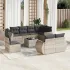 Set canapele de grădină, 9 piese, cu perne, bej, poliratan GartenMobel Dekor