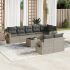 Set mobilier de grădină cu perne, 9 piese, negru, poliratan GartenMobel Dekor