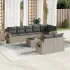 Set mobilier de grădină cu perne, 9 piese, negru, poliratan GartenMobel Dekor