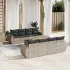 Set mobilier de grădină cu perne, 9 piese, negru, poliratan GartenMobel Dekor