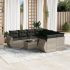 Set mobilier de grădină cu perne, 9 piese, negru, poliratan GartenMobel Dekor