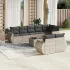 Set mobilier de grădină cu perne, 9 piese, negru, poliratan GartenMobel Dekor