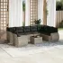Set canapele de grădină cu perne, 10 piese, negru, poliratan GartenMobel Dekor