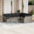 Set canapele de grădină cu perne, 10 piese, negru, poliratan GartenMobel Dekor