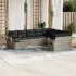 Set canapele de grădină cu perne, 10 piese, negru, poliratan GartenMobel Dekor