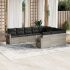 Set canapele de grădină cu perne, 10 piese, negru, poliratan GartenMobel Dekor