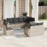 Set mobilier de grădină cu perne, 8 piese, negru, poliratan GartenMobel Dekor
