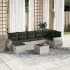 Set mobilier de grădină cu perne, 8 piese, negru, poliratan GartenMobel Dekor