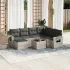 Set mobilier de grădină cu perne, 8 piese, negru, poliratan GartenMobel Dekor