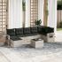 Set mobilier de grădină cu perne, 8 piese, negru, poliratan GartenMobel Dekor