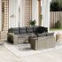 Set canapele de grădină cu perne, 11 piese, negru, poliratan GartenMobel Dekor