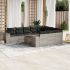 Set canapele de grădină cu perne, 11 piese, negru, poliratan GartenMobel Dekor