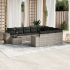 Set canapele de grădină cu perne, 11 piese, negru, poliratan GartenMobel Dekor