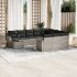 Set canapele de grădină cu perne, 11 piese, negru, poliratan GartenMobel Dekor