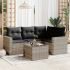 Set mobilier de grădină cu perne, 5 piese, negru, poliratan GartenMobel Dekor