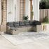 Set mobilier de grădină cu perne, 8 piese, negru, poliratan GartenMobel Dekor