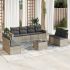 Set mobilier de grădină cu perne, 9 piese, negru, poliratan GartenMobel Dekor