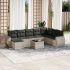 Set mobilier de grădină cu perne, 9 piese, negru, poliratan GartenMobel Dekor
