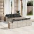 Set mobilier de grădină cu perne, 9 piese, negru, poliratan GartenMobel Dekor