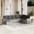 Set mobilier de grădină cu perne, 9 piese, negru, poliratan GartenMobel Dekor