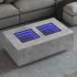 Măsuță de cafea cu LED infinity, gri sonoma, 116x69x40 cm GartenMobel Dekor
