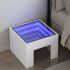 Noptieră cu LED infinity, stejar maro, 40x40x30 cm GartenMobel Dekor