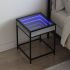 Noptieră cu LED infinity, stejar maro, 40x40x51 cm GartenMobel Dekor