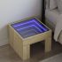 Noptieră cu LED infinity, stejar maro, 40x40x30 cm GartenMobel Dekor