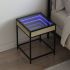 Noptieră cu LED infinity, stejar maro, 40x40x51 cm GartenMobel Dekor