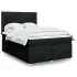 Pat box spring cu saltea, negru, 120x200 cm, textil GartenMobel Dekor